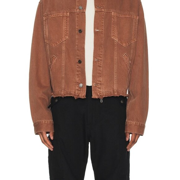 NWOT JACQUEMUS La Veste De-nimes Criollo in Camel & Beige new brown denim jacket - Picture 4 of 14